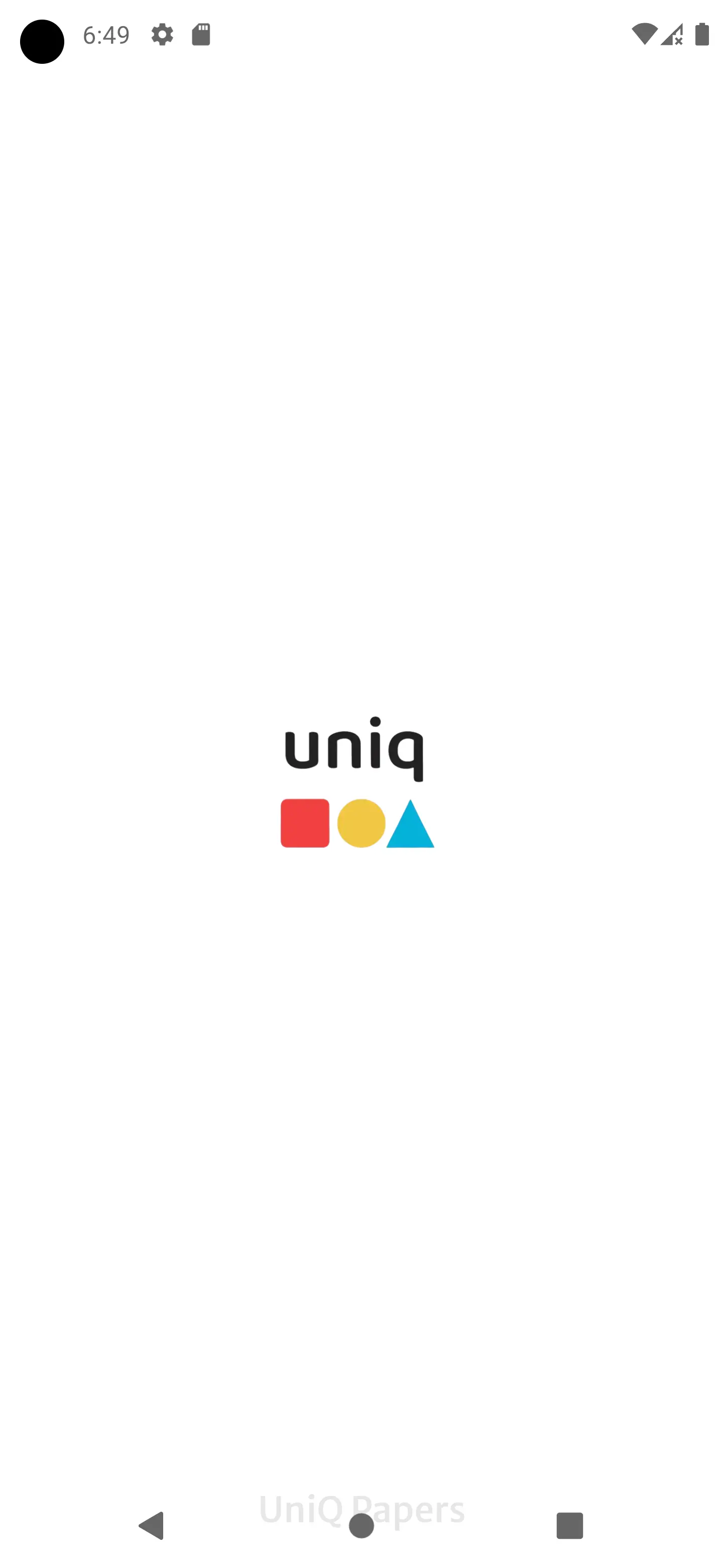 UniQ Papers Splash Screen